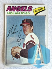 1977 Topps NOLAN RYAN #650 California Angels Printed Auto